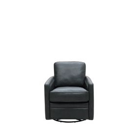Turner Forest Green Leather Upholstered Swivel Glider Accent Chair