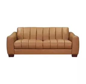 Baylor Cinnamon Leather 84" Sofa