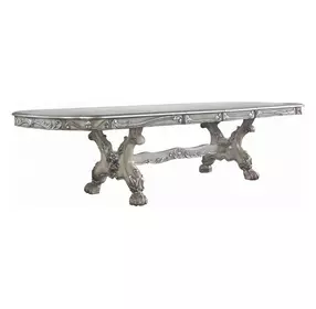Dresden Vintage Bone White 108" Extendable Rectangular Dining Table
