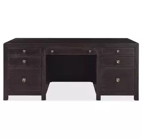 Driftwood Dark Brown 72" Executive Desk