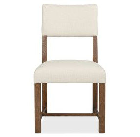 Driftwood Medium Brown and Beige Upholstered Side Chair