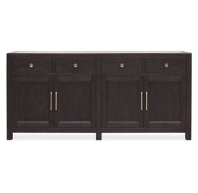Driftwood Black 4 Door Buffet