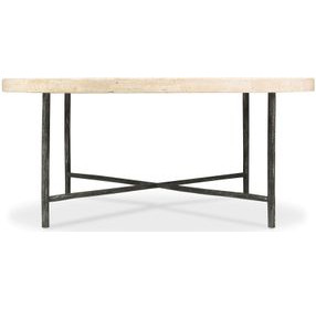 Timberline Beige And Gray Round Cocktail Table