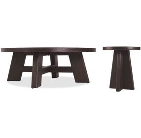Driftwood Black Round Occasional Table Set