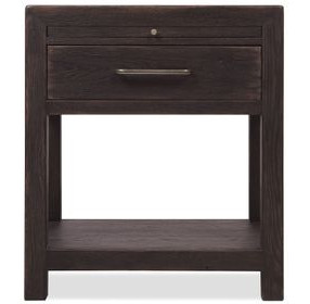 Timberline Black 1 Drawer Nightstand