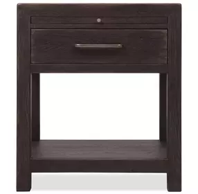 Driftwood Black 1 Drawer Nightstand