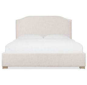 Driftwood Beige Upholstered California King Panel Bed