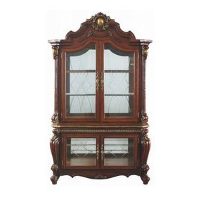 Picardy Honey Oak 4 Door Curio Cabinet with LED