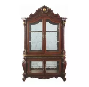 Picardy Honey Oak 4 Door Curio Cabinet with LED