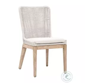 Mesh White Speckle Performance Fabric Dining Chair Set Of 2