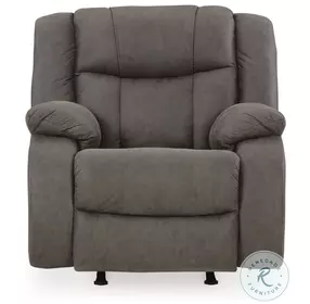 First Base Gunmetal Rocker Recliner