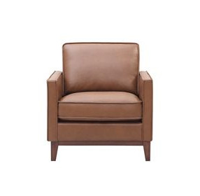 Weston Highland Saddle Leather Upholstered Accent Chair
