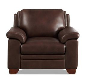 Ironvale Chestnut Leather Upholstered Accent Chair