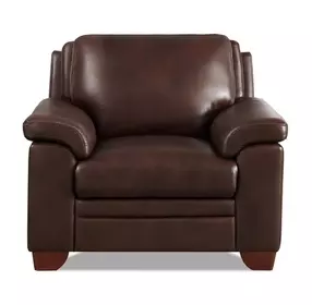 Ironvale Chestnut Leather Upholstered Accent Chair