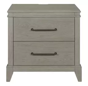 Newbury Sanctuary White 2 Drawer Nightstand with USB Charging