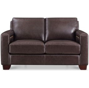 Kathleen Brown Leather 60" Loveseat