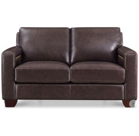 Kathleen Brown Leather 60" Loveseat with Nailhead Trim