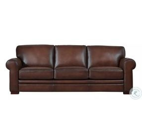 Danforth Caramel Leather 95" Sofa