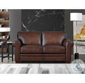 Danforth Caramel Top Grain Leather Loveseat