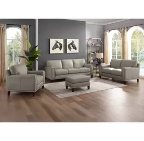 Halwyn Stone Leather Living Room Set