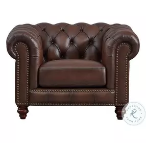 Waverly Caramel Top Grain Leather Chair