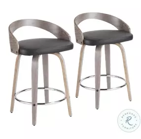 Grotto Black Counter Height Stool Set Of 2
