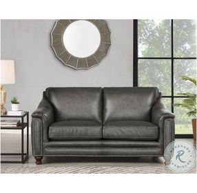 Bexley Ash Top Grain Leather Loveseat