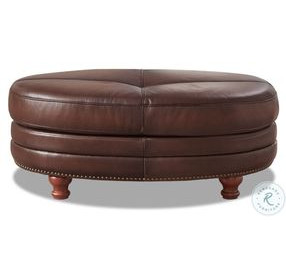 Bexley Caramel Top Grain Leather Ottoman