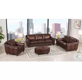 Bexley Caramel Top Grain Leather Living Room Set