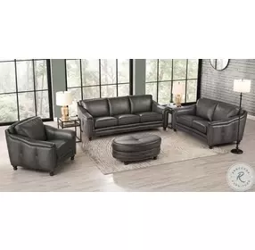 Bexley Ash Top Grain Leather Living Room Set