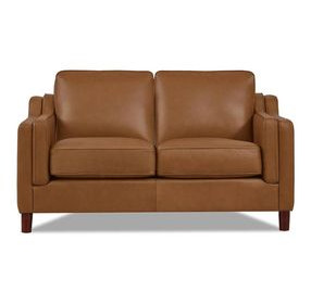 Isla Cognac Leather 60" Loveseat