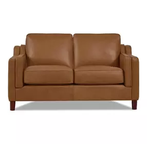 Isla Cognac Leather 60" Loveseat
