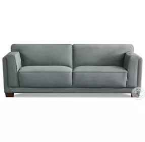 Preston Slate Gray Top Grain Leather Sofa