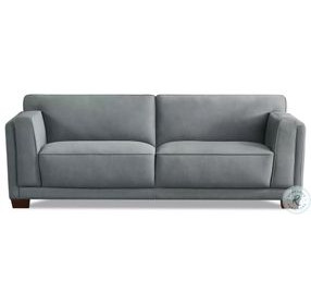 Preston Slate Gray Leather 93" Sofa