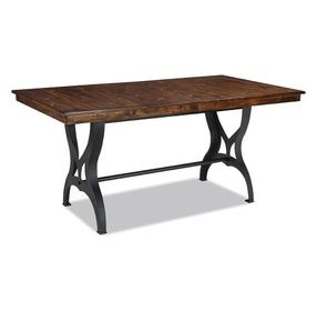 District Copper and Black 96" Extendable Rectangular Counter Height Table