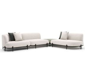 Madera Oatmeal 4 Piece Modular Corner L Sectional