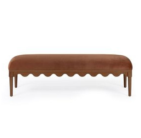 Oodle Bronze Performance Fabric Upholstered Accent Bench