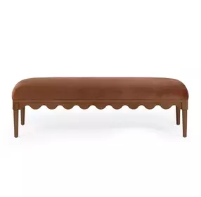 Oodle Bronze Performance Fabric Upholstered Accent Bench