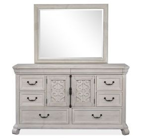 Bronwyn Alabaster 8 Drawer Dresser with Rectangular Mirror