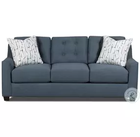 Elliott Bruno Baltic Queen Sleeper Sofa with Cream Throw Pillows