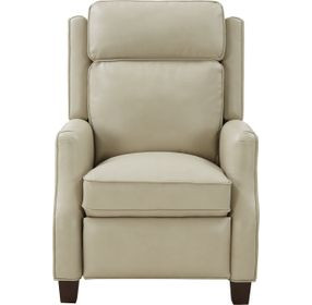 Nixon Barone Parchment Leather Push Thru The Arms Recliner