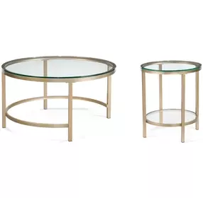 Anderson Antique Gold Round Occasional Table Set