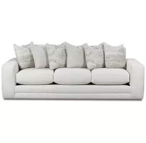 Hobnob Cotton Off White Performance Fabric 98" Sofa