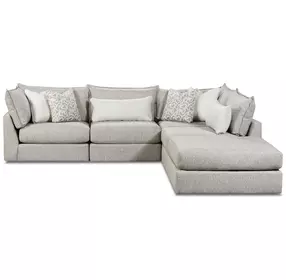 Durango Moose Beige 5 Piece Modular Sectional with Pillows