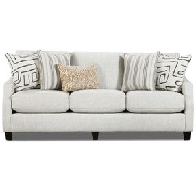 Durango Pewter Off White Performance Fabric 87" Sofa