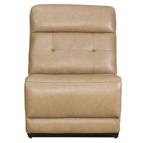 Carrington York Sand Leather Armless Chair