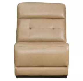 Worthington York Sand Leather Armless Chair