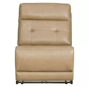 Worthington York Sand Leather Armless Power Recliner