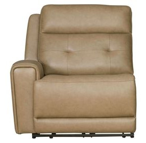Carrington York Sand Leather LAF Power Recliner
