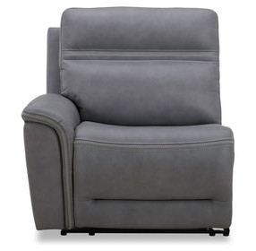 Cooper Blue Gray Leather LAF Power Recliner